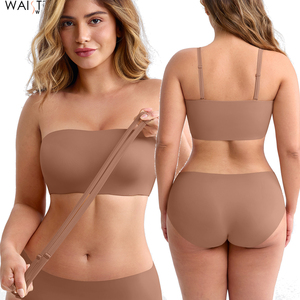<span class=keywords><strong>Sujetador</strong></span> sin tirantes convertible al por mayor Waistdear con varillas laterales, <span class=keywords><strong>sujetador</strong></span> <span class=keywords><strong>invisible</strong></span> antideslizante tipo <span class=keywords><strong>bandeau</strong></span> para mujer, copas semirrígidas con diseño de orejas de conejo - Product Image 1