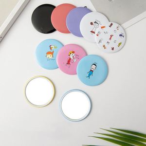 Yy552 Custom Metal Folding Small With Logo Wholesale <b>Double</b>-<b>Sided</b> Clamshell Round Handy Makeup <b>Mirror</b> - Product Image 2