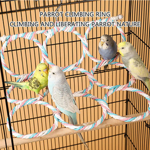 Uccello pappagallo Swing Stand giocattolo uccello posatoi appesi arrampicata corda gabbia giocattolo per pappagallo giocattolo - Product Image 6