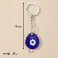 Turc Evil Eye Amulette Porte-clés Pendentif Oeil Bleu Porte-clés Protecteur Talisman Usine Verre de Turkiye Porte-clés de Turquie