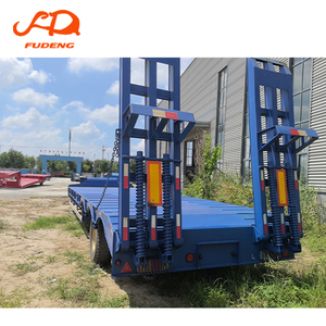 3/4-assige 40 <span class=keywords><strong>60</strong></span> 80 ton capaciteit gooseneck aanhangwagen, lowboy, laagbed, 100 ton lowboy, vlakke oplegger, multi transport - Product Image 5