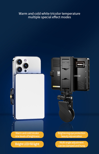 Lumière LED rechargeable carrée M15 pour téléphone, clip photo, éclairage pour streaming, maquillage, <span class=keywords><strong>webcam</strong></span>, appel vidéo, lumière vidéo de poche - Product Image 2