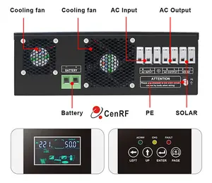 Inversor solar fotovoltaico 1KW híbrido 5KW 24V 3KW 3000W 24V inversor híbrido solar