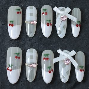 Uñas acrílicas de lujo hechas a mano al por mayor, uñas postizas acrílicas de cobertura completa, etiqueta privada, uñas postizas de alta calidad - Product Image 3