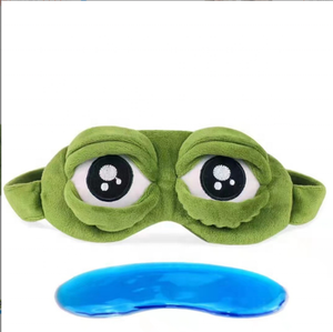 หน้ากากปิดตาแบบนุ่ม ลายกบเศร้า 3 มิติ สีเขียว สำหรับพักผ่อน นอนหลับ เดินทาง ของขวัญสุดน่ารัก สไตล์อนิเมะ - Product Image 2