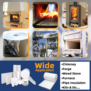 Nhiệt độ cao công nghiệp 1260c sợi gốm cách nhiệt chăn 50mm dày nhôm silicat sợi gốm Chăn cho Cửa lò - Product Image 6