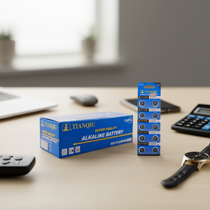 Batteria alcalina Tianqiu LR44 AG13 a bottone per orologio, calcolatrice, telecomando, scatola portaoggetti - Product Image 2