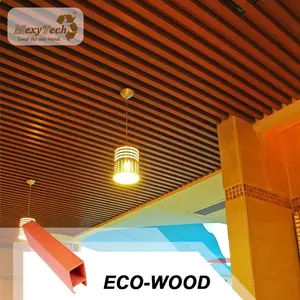 Material de decoración de techo, plástico y madera ecológico, nuevo