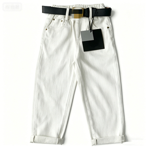 Pantalones Largos Rectos para Niños Pequeños, Transpirables, de Nailon/Algodón, Casuales, Deportivos, con Cintura Elástica para Jugar y Actividades - Product Image 3