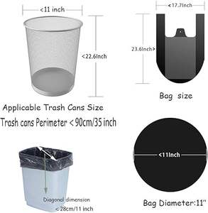 Huamaohengchun Paquete de 200 Bolsas de Basura de 4 Galones, Bolsas de Basura Pequeñas y Coloridas con Asa para el Hogar, Oficina y Baño - Product Image 2