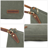 Tas Clutch Kanvas Tebal dengan Ritsleting, Multifungsi, Organizer Perlengkapan Perjalanan untuk Pria