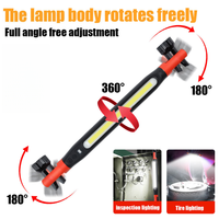 Lampe de travail LED COB portable sans fil, lampes d'inspection magnétiques, réparation automobile, garage à domicile, lampe de poche d'urgence, charge USB, lampes de poche