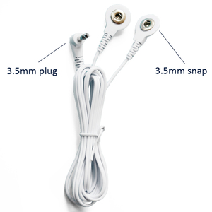 Premium TENS/ EMS-Zubehör Ersatz elektroden kabel mit 2,5mm/3,5mm Klinkenst ecker und 2 TENS-Kabel mit Schnapp verschluss - Product Image 2