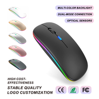 듀얼 모드 광학 3D 무선 USB 마우스 2.4G 무소음 인체공학적 DPI 마우스 (노트북 사무실용) 도매 대량 주문 구매자