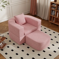 Sofá Individual Plegable ATUNUS en Stock, sin Estructura, para Sala de Estar, Dormitorio, Muebles para el Hogar, Sofá Rosa, Sofá Cama Individual Comprimido