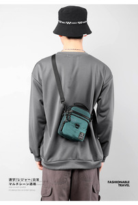 Sac bandoulière mini messager pour homme avec logo, étanche, décontracté, sac de poitrine croisé pour le voyage - Vente en gros - Product Image 6