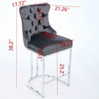 [Entrepôt USA] Livraison Gratuite - Lot de 2 Tabourets de Bar Modernes en Velours pour la Maison - Expédition Domestique aux États-Unis - MOQ : 1 Lot