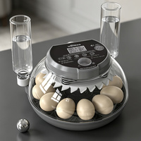 WONEGG Incubateur entièrement automatique à remplissage d'eau, contrôleur de température et d'humidité pour l'éclosion de 12 œufs, nouvelle version