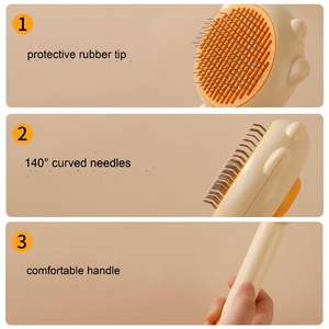 Wholesale Plastic Self Cleaning Eco-Friendly Pet Grooming Brush Reusable <b>Hair</b> <b>Remover</b> for <b>Cats</b> Dogs Short Long <b>Hair</b> Manufacturer - Product Image 6