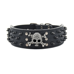 Venta al por mayor <span class=keywords><strong>collar</strong></span> de perro de cuero con pinchos con remaches de bala suave y ajustable para perros pequeños, medianos y grandes - Product Image 2