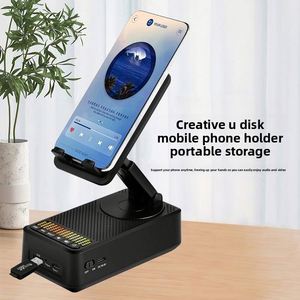 Multifunctional Phone Holder Speaker Built-in Power Bank All-in-One Desktop Foldable Portable for Speaker <b>Rotating</b> Phone - Product Image 3
