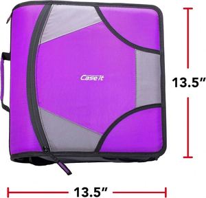 Case-it Factory Multi-Pockets Paper Organizer <b>Folder</b> Expanding <b>File</b> Organizer With Zipper and Label for Letter <b>A4</b> <b>Files</b> - Product Image 2