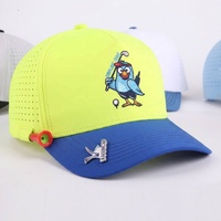 Casquette de golf personnalisée en gros, casquette de sport 5 panneaux perforée au laser avec logo pour l'extérieur