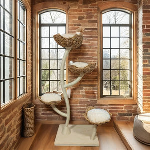 Luxueux grand grand arbre à <span class=keywords><strong>chat</strong></span> <span class=keywords><strong>tour</strong></span> à gratter en bois <span class=keywords><strong>tour</strong></span> <span class=keywords><strong>lit</strong></span> hamac grande taille chats parfait jouet escalade arbre à <span class=keywords><strong>chat</strong></span> panier - Product Image 2