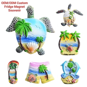 Imanes de Resina 3D Personalizados con Forma de Tortuga Marina, Recuerdos de Playa Tropical, Estilo Cabo Verde y <span class=keywords><strong>Mallorca</strong></span>, Adhesivos Decorativos para Refrigerador - Product Image 1