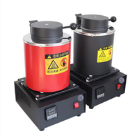 Fourneau de fusion électrique portable de 1 à 3 kg avec contrôle PID et creuset en graphite pour laboratoire et atelier de bijouterie