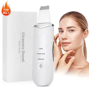 Melhor Profissional de Alta Qualidade Ems Vibração Face Peel Facial Peeling Skin Care Cleaner Spatula Sônica Ultrasonic Skin Scrubber