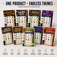 Cartes à gratter personnalisées avec données variables pour tirages au sort, promotions de clubs, événements caritatifs et événements à ouverture rapide