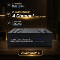 Transcodificador de Video IP Multicanal 4K 1080p, Compatible con Decodificación de Transmisión en Red AV1, VP9, AVS2