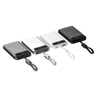Chargeur portable super rapide 22,5 W, nouveau modèle avec câble intégré, grande capacité, affichage numérique intelligent, batterie externe