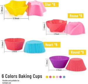 Moldes de Silicona para Repostería, Hechos en Casa, de Grado Alimenticio, Ecológicos, Reutilizables, para Cupcakes, Muffins, Moldes con Forma de Número - Product Image 3