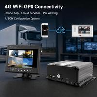 Système de caméra DVR mobile 4G WiFi 4/8 canaux avec GPS, vision nocturne IP68 et enregistrement en boucle pour la surveillance des bus, camions et flottes de véhicules