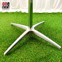 Table de cocktail moderne pour hôtel, en acier, de 36 pouces de diamètre et 42 pouces de hauteur, pour événements commerciaux en extérieur