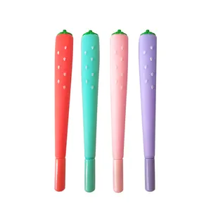 Fancy Rubber Aardbei Bal Pen Voor Kinderen