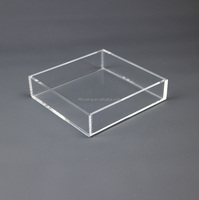 Mini plateau carré personnalisé de présentation de bijoux de maquillage cosmétique de 4x4, 5x5, 6x6, plateau de parfum, plateau décoratif en acrylique moderne transparent