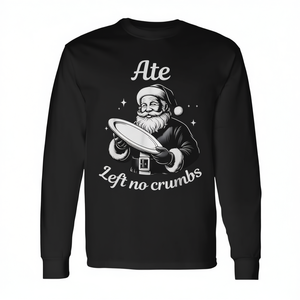 T-shirt à manches longues avec motif Ate Left No Crumbs Santa Christmas Meme - Product Image 2