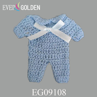 Mini Pyjamas Bébé Faits Main avec Nœud pour Décoration de Faveurs de Douche de Bébé au Crochet pour Carte Cadeau