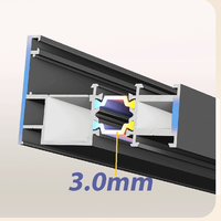 Ventanas de Imagen de Aluminio con Aislamiento de Vidrio, Personalizadas para Casas y Villas, Marca EBON Nfrc, Ventana Francesa de Aluminio