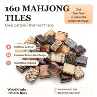 Produits phares : Tuiles de mahjong durables, motif aigle chauve bleu, ensemble de mahjong américain personnalisé pour les jeux de plein air