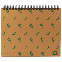 Calendrier de bureau en spirale en papier kraft recyclé écologique personnalisé planificateur de repas hebdomadaire/quotidien Pad Offset imprimé Table Promotions
