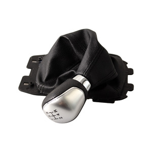 Ford Gear <b>Shift</b> <b>Knob</b> Cover Leather Black Silver 5 Speed 6 Speed Manual Transmission Tsubasa Haku QZXN G17 G18 - Product Image 4