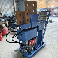 Machine à fabriquer des briques en argile Lego hydraulique de petite taille à moteur diesel de la marque PanQi, pour la fabrication de briques en terre cuite emboîtables, garantie 1 an