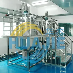 HJ-YSH Small Scale Chemical Liquid Washing Shampoo Detergent Automatic Manufacturing Homogenizer Stire Boiler Of Steam Heating