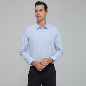 Chemises habillées en soie blanche pour hommes de luxe de haute qualité des années <span class=keywords><strong>80</strong></span> <span class=keywords><strong>Style</strong></span> décontracté d'affaires avec <span class=keywords><strong>chemise</strong></span> boutonnée de qualité - Product Image 6