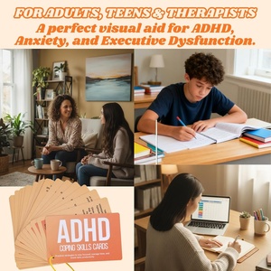 Strumenti Terapeutici Bifacciali per <span class=keywords><strong>ADHD</strong></span> e Carte con Tecniche di Gestione per <span class=keywords><strong>Adulti</strong></span> e Adolescenti - Funzioni Esecutive, Riduzione dell'Ansia e <span class=keywords><strong>ADHD</strong></span> - Product Image 5