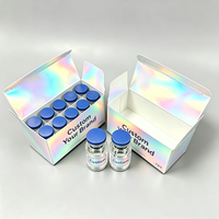Boîte en carton imperméable personnalisable avec logo, pour flacon de peptide 3ml/10ml, emballage de médicament, doublure en éponge, gaufrage, réutilisable